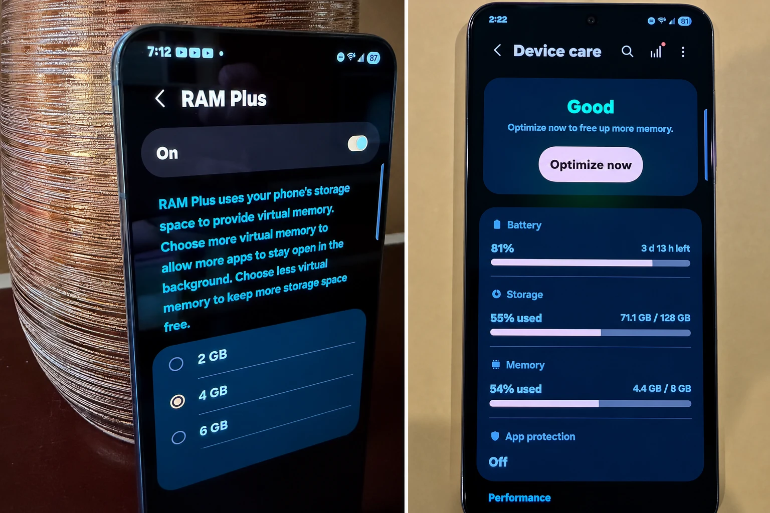 หยุดบริการเบื้องหลัง Samsung ที่กินแบต: ปิด Device Care และ RAM Plus อย่างปลอดภัย