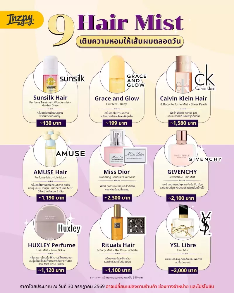 Hair Mist คืออะไร เลือกกลิ่นอย่างไรให้ผมหอมตลอดวัน
