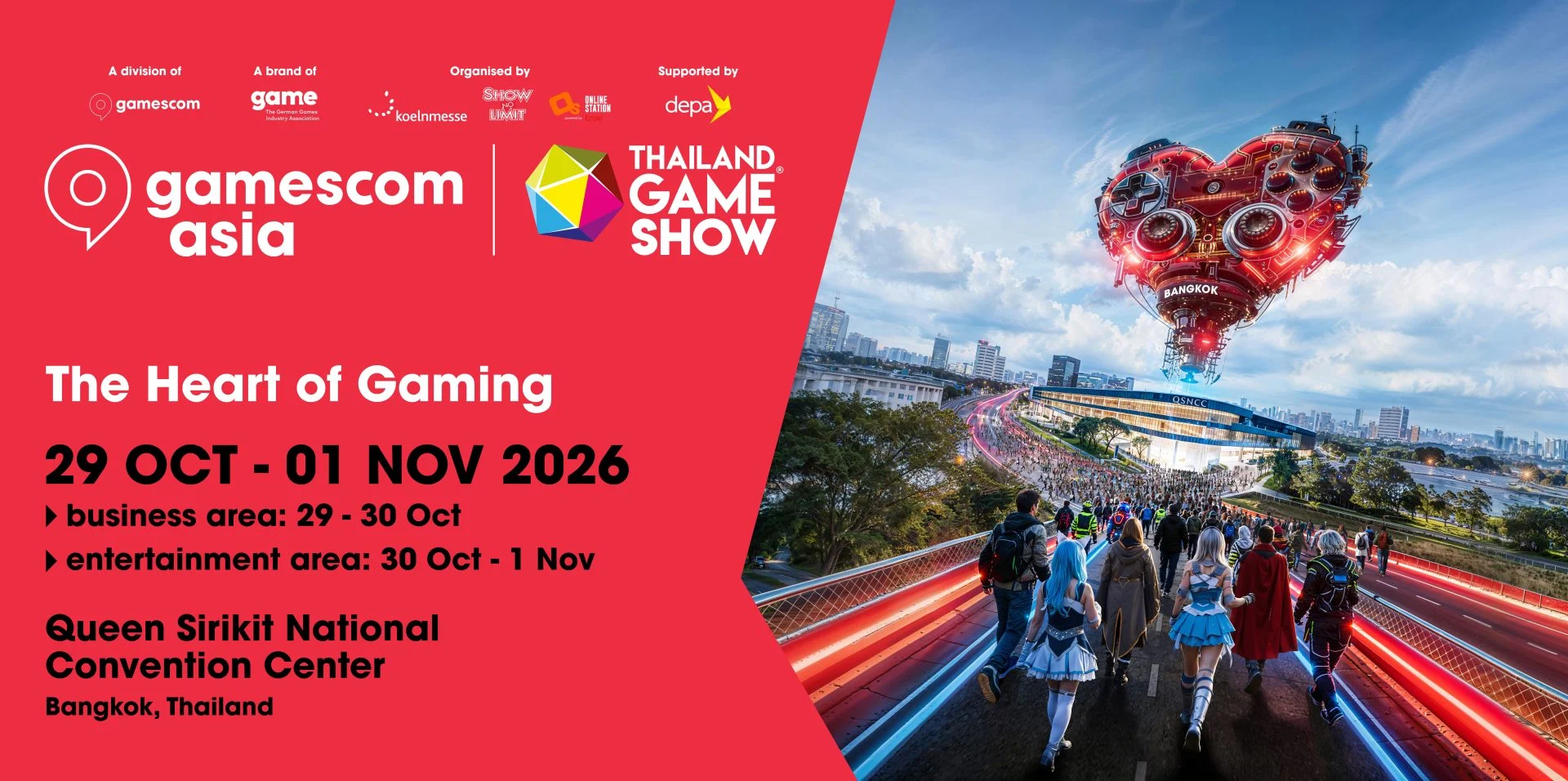 Gamescom Asia x Thailand Game Show กลับมาผงาดด้วยธีม The Heart of Gaming