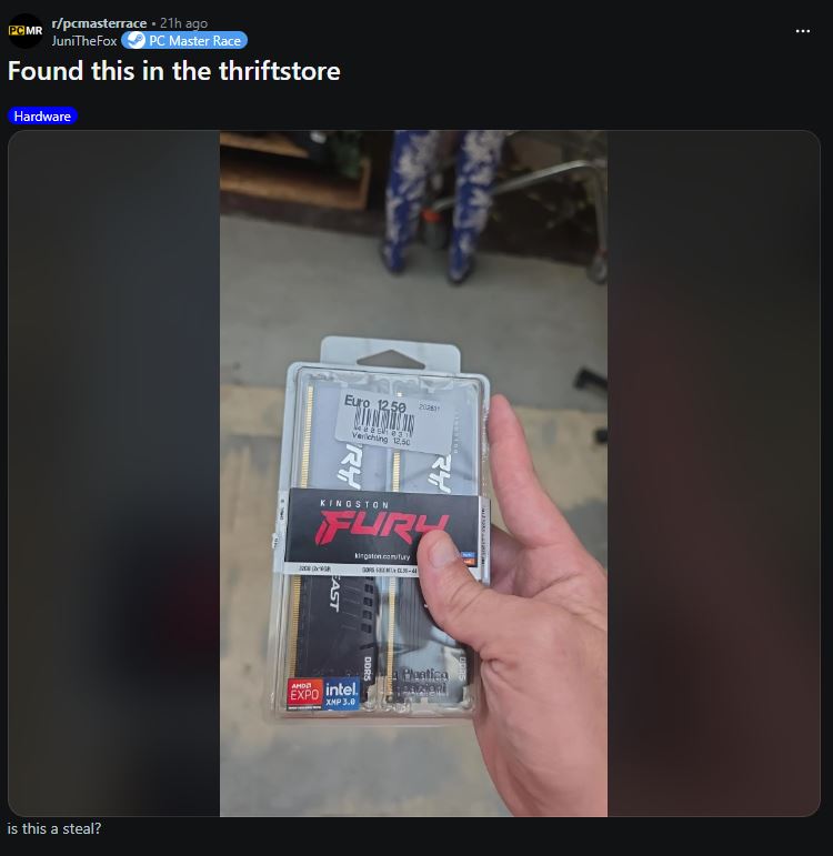 ล่า DDR5 ราคาถูกจากร้านมือสอง คุ้มไหมกับดีล RAM ไม่ถึง 20 ดอลลาร์