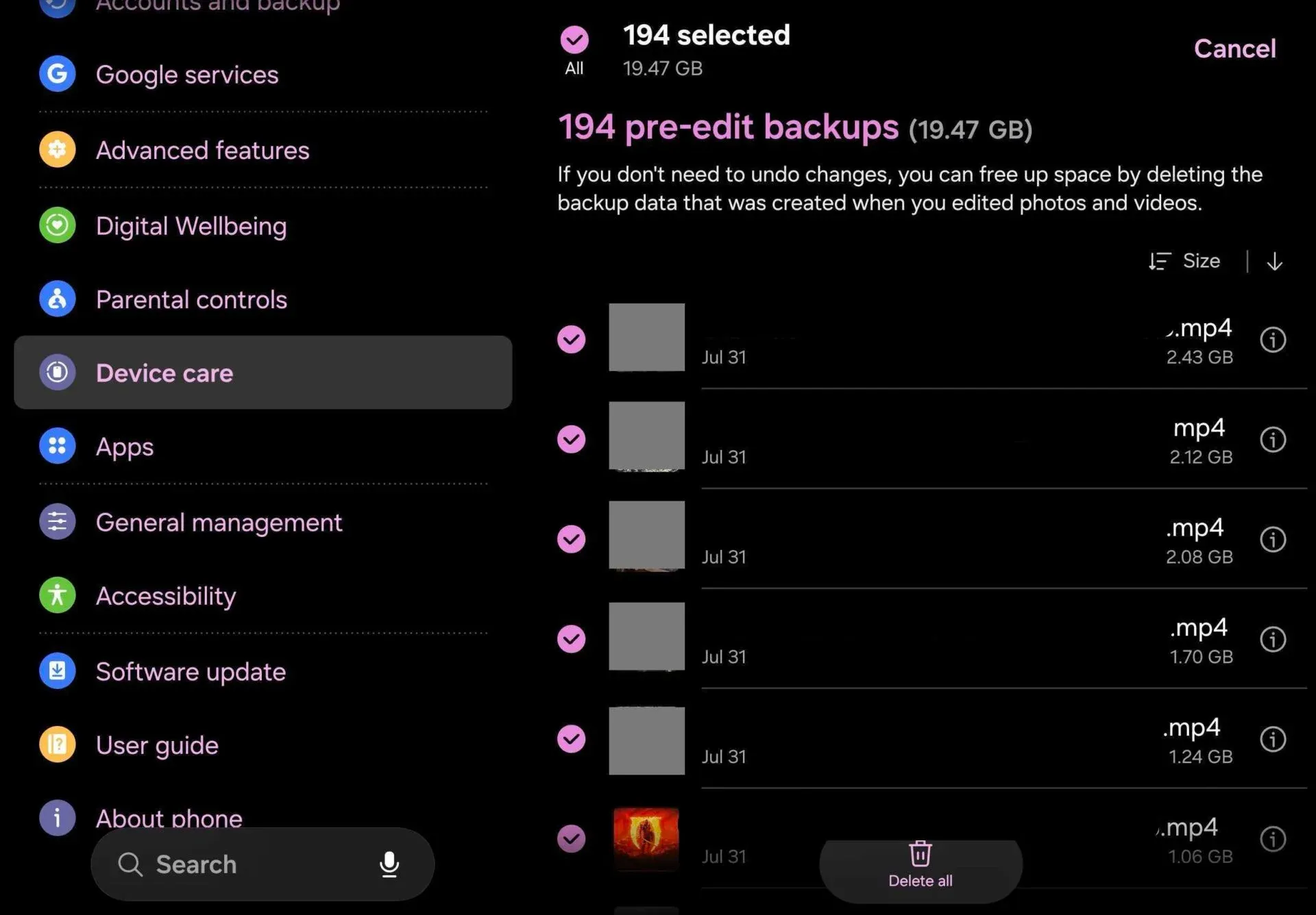 ลบข้อมูลซ่อนใน Android เคลียร์ขยะหลาย GB ภายในไม่กี่นาที
