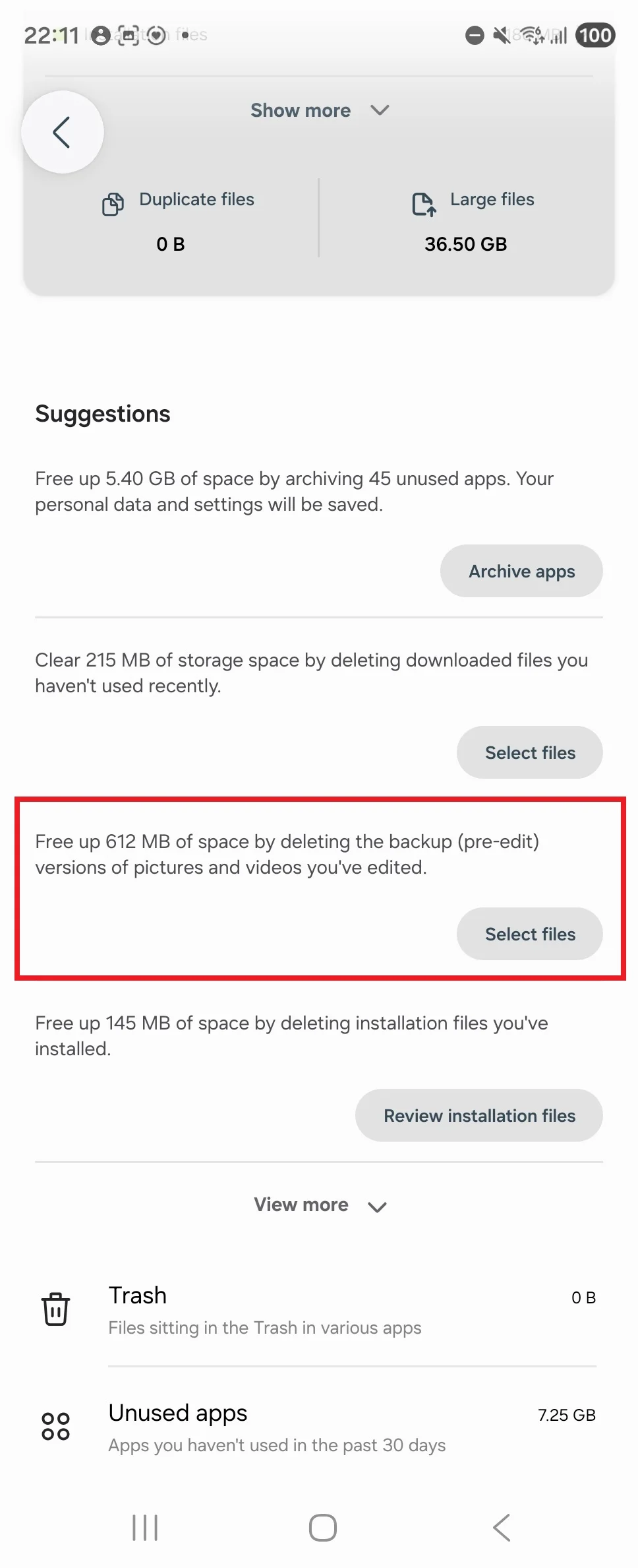 กิกะไบต์ที่หายไปในมือถือ Android วิธีเรียกคืนพื้นที่แบบไม่ลบแอป