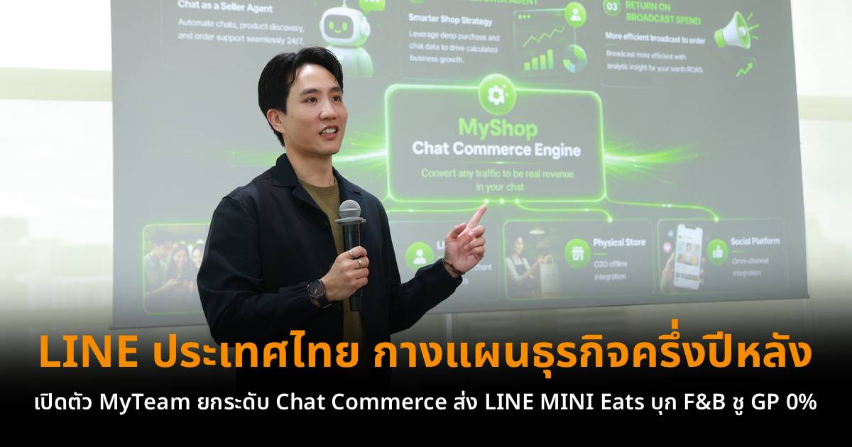 LINE ดัน AI และ LINE MINI Eats ปั้นแพลตฟอร์มการค้าในแชท