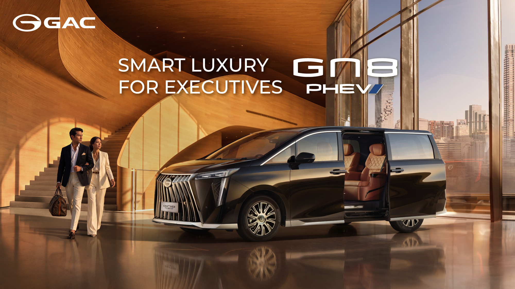 GAC GN8 PHEV ปลั๊กอินไฮบริด MPV พรีเมียมระยะวิ่ง 1032 กม.