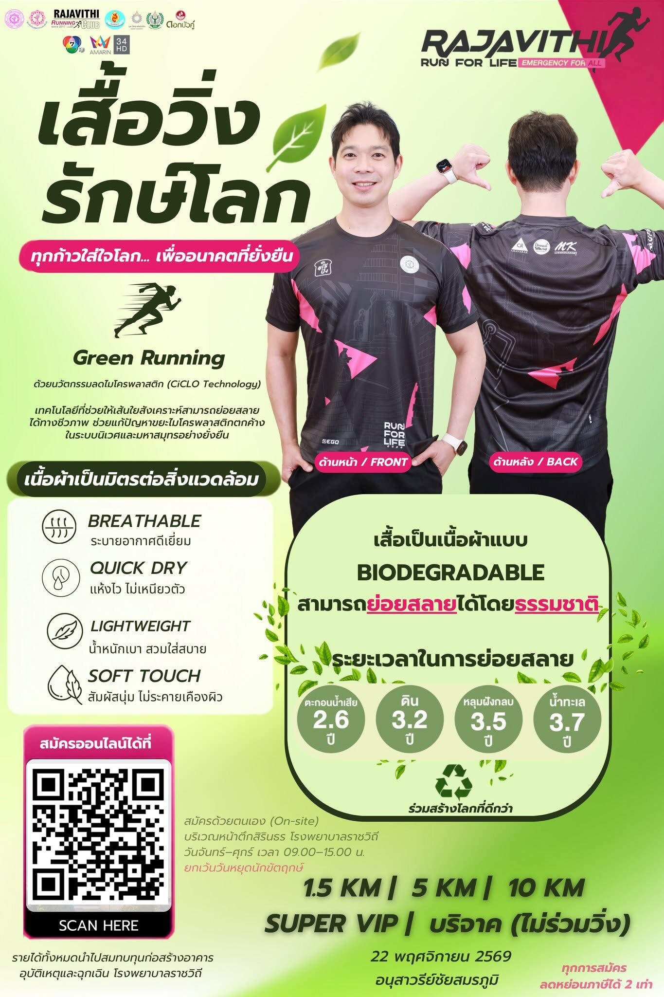 งานวิ่งการกุศลที่ต้องไปให้ได้ จากเมืองทองธานีถึงราชวิถี