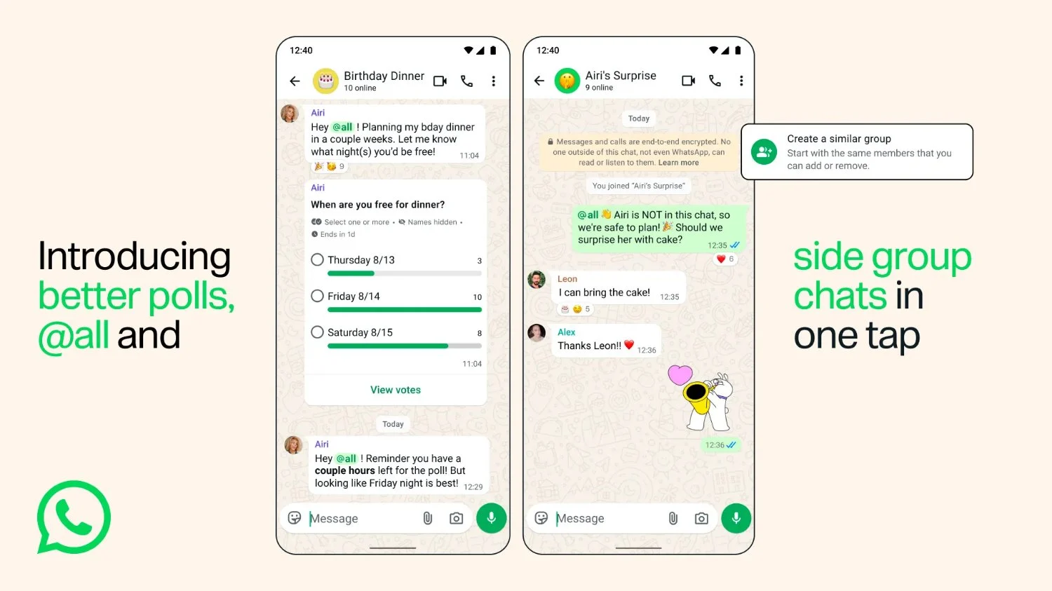 อัปเดต WhatsApp Group Chat ใหม่ ทำงานเป็นทีมง่ายขึ้นด้วย @all และโพลล์อัจฉริยะ