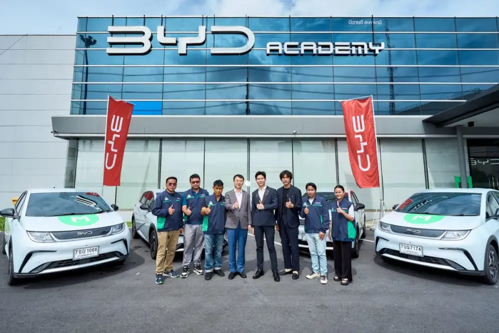 บริการขนส่งปรับตัวด้วยรถไฟฟ้า: ความร่วมมือ BYD และ LINE MAN พลิกเกมการเดินทางยั่งยืน