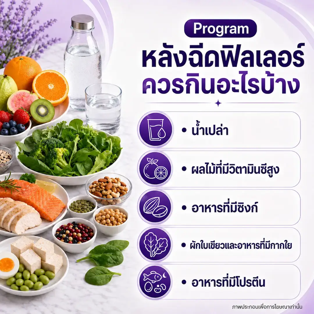 อาหารที่ห้ามกินหลังฉีดฟิลเลอร์ และวิธีดูแลผลลัพธ์ให้คงทนนาน