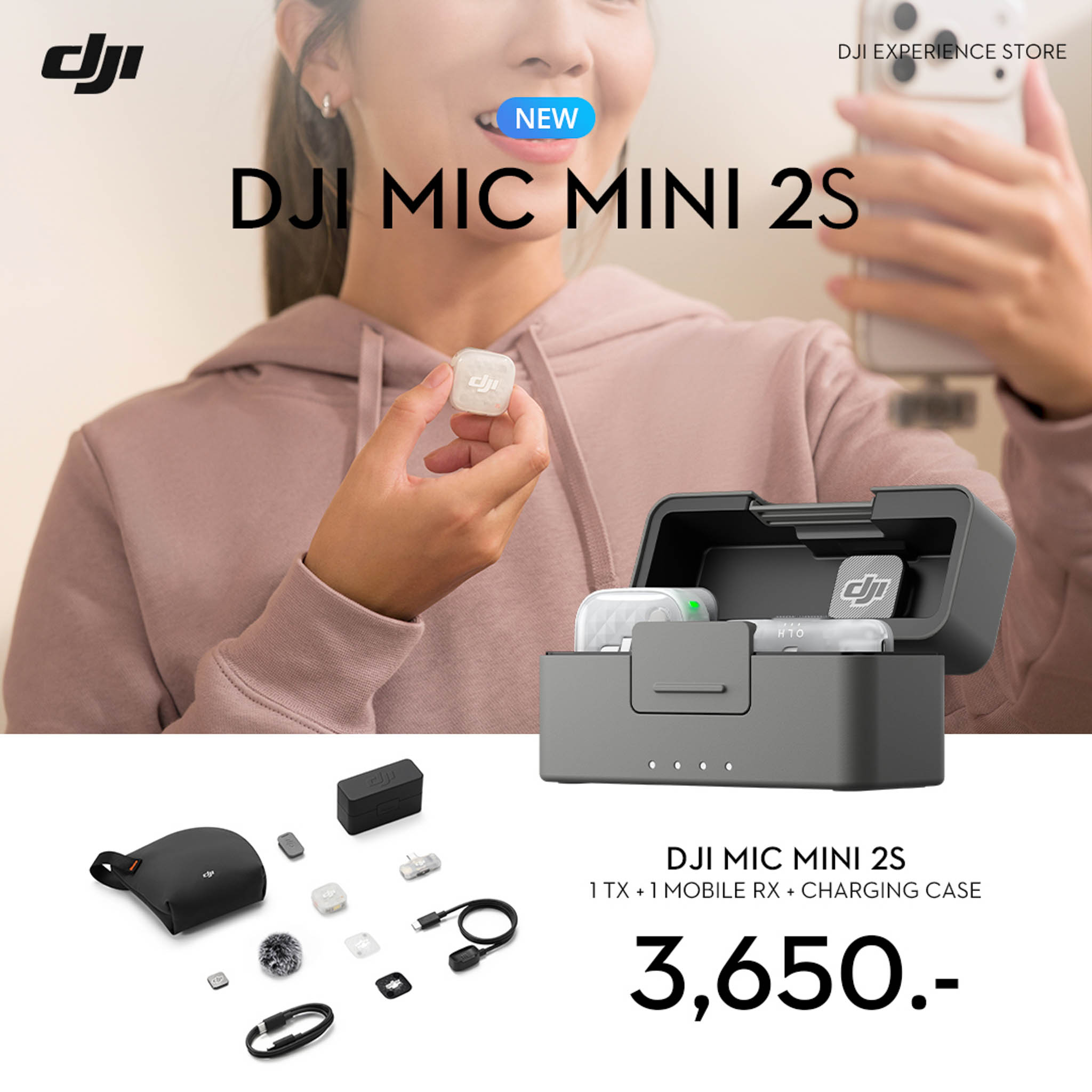 DJI Mic Mini 2S ไมค์ไร้สายจิ๋วที่ยกระดับเสียงสตรีมให้ใกล้ระดับออกอากาศ