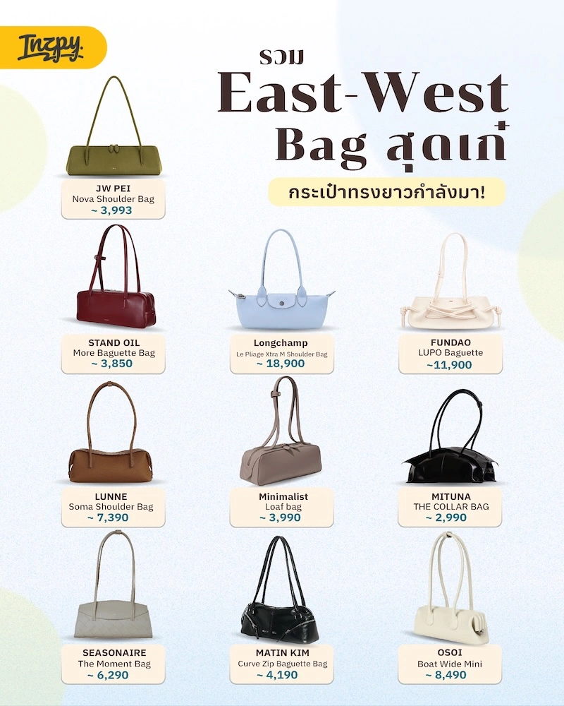 กระเป๋า East-West ทรงกระเป๋าฮิตที่ควรมีสักใบ