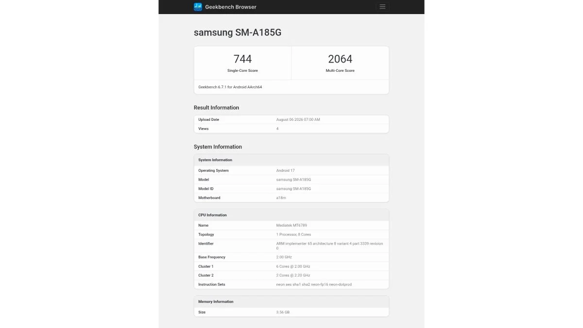 วิเคราะห์ Samsung Galaxy A18 4G ชิป Helio G99 คู่ Android 17 ในตลาดประหยัด