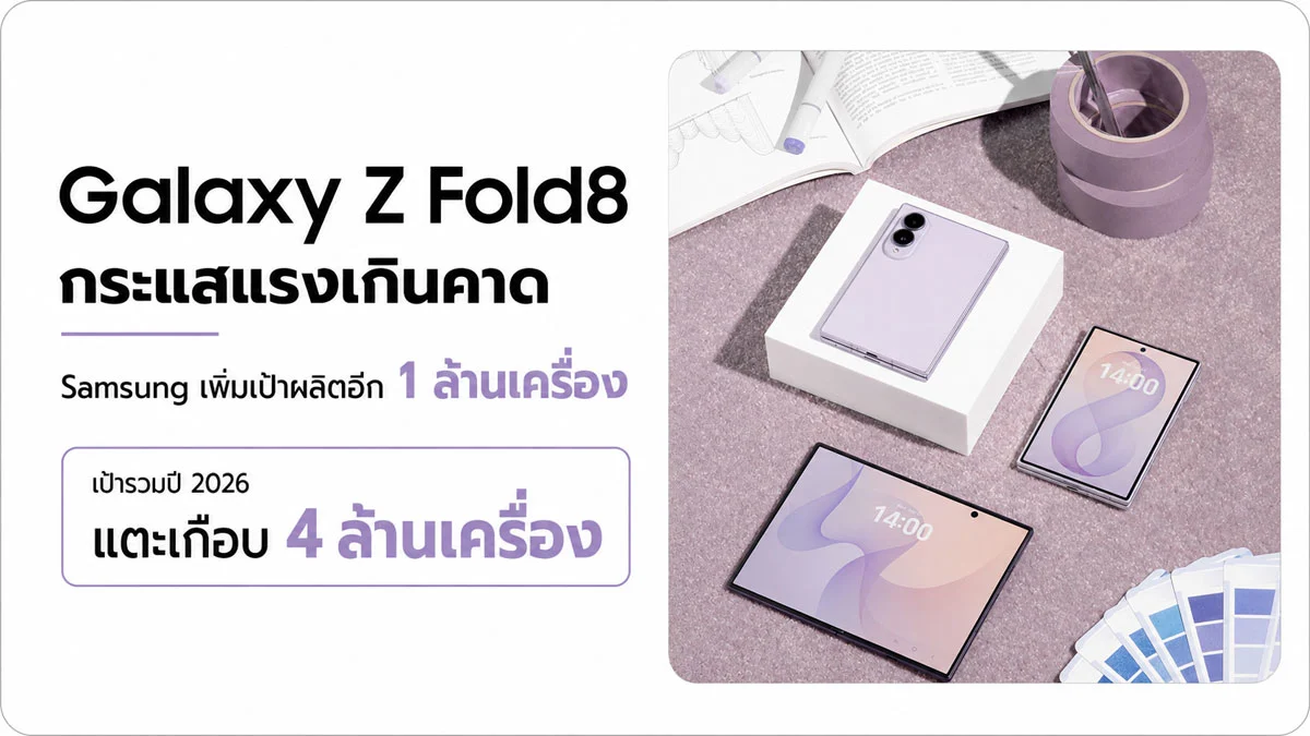 Galaxy Z Fold8 สร้างสถิติพรีออเดอร์ใหม่ ดันจอพับสู่กระแสหลัก