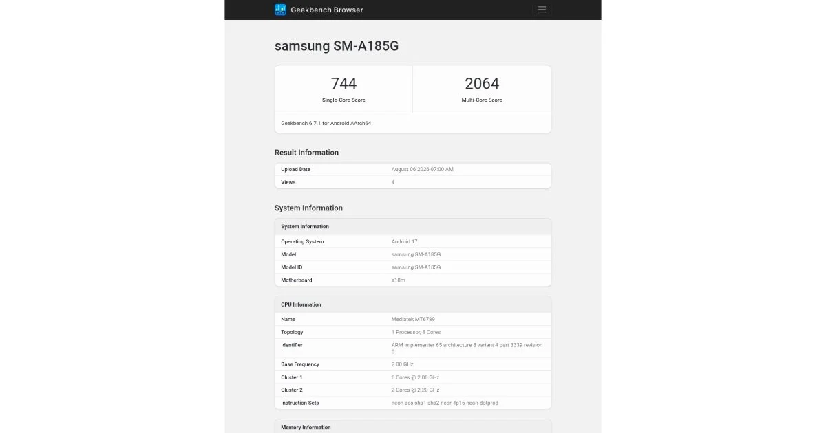 Galaxy A18 4G กับชิป Helio G99 บน Android 17: กลยุทธ์คุ้มค่าหรือความขี้เกียจของแบรนด์ใหญ่