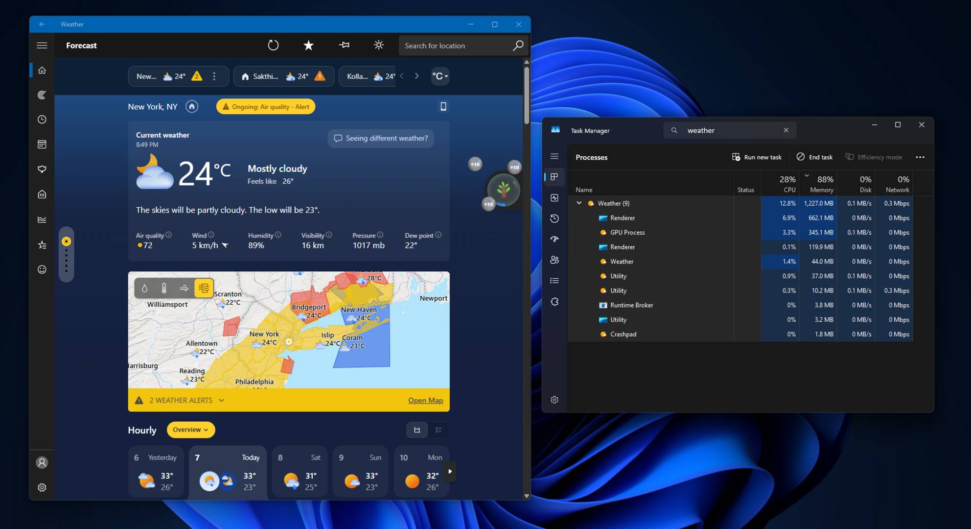 แอปสภาพอากาศ Windows 11 ใช้ RAM สูงเกินจำเป็น สะท้อนปัญหาประสิทธิภาพทั้งระบบ