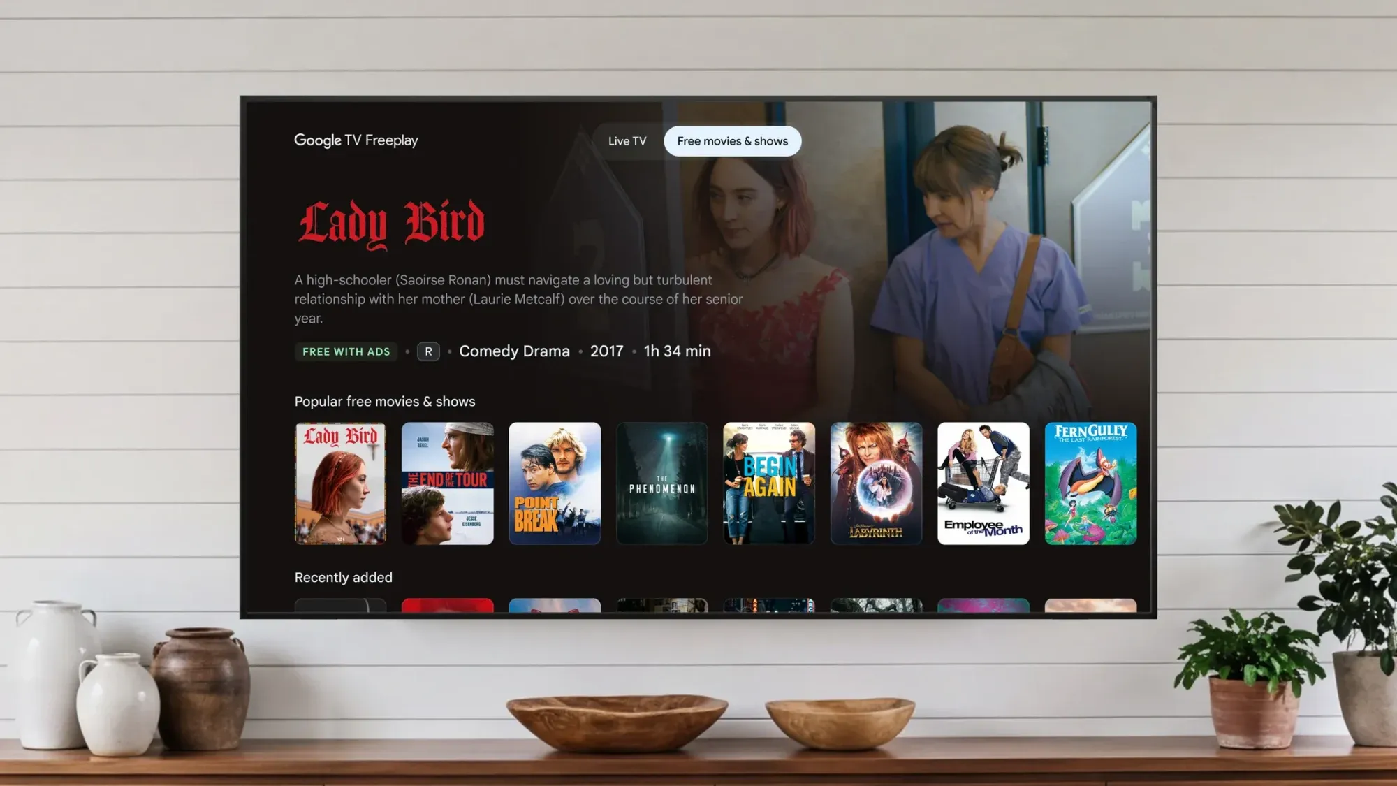 ดูหนังฟรี ไม่ต้องจ่าย บน Google TV Freeplay กับคลัง 10,000 เรื่อง