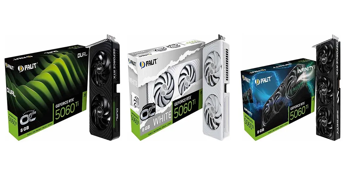 Palit RTX 5060 Ti Custom สามรสใหม่สำหรับสายอีสปอร์ตงบจำกัด
