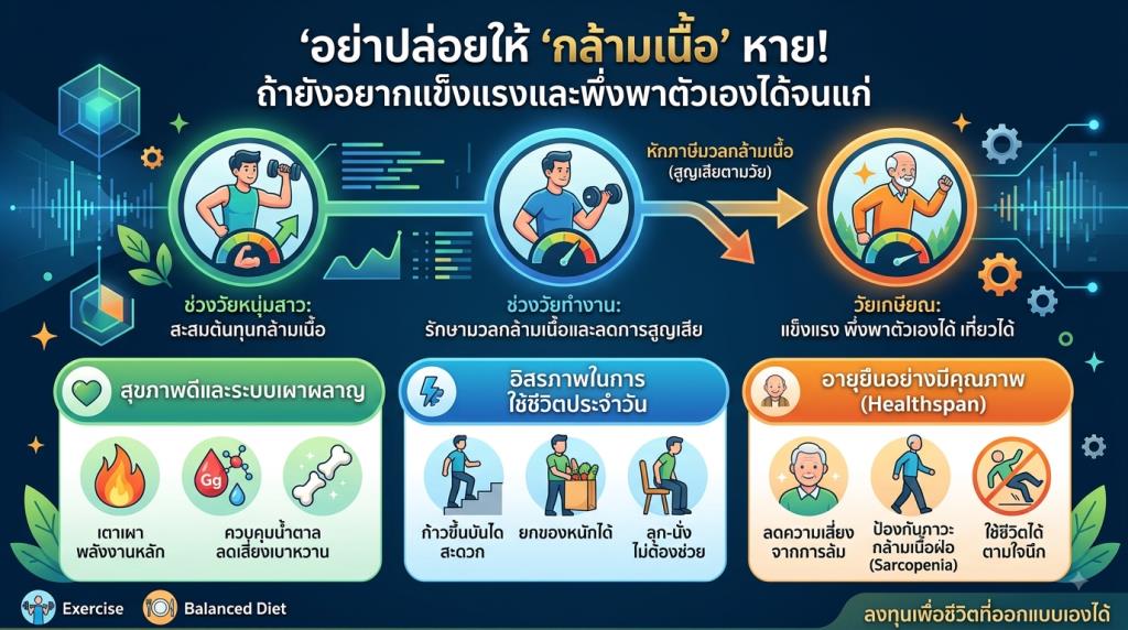 ทำไมการรักษากล้ามเนื้อสำคัญกว่าการลดน้ำหนักเมื่อเข้าสู่วัยทอง