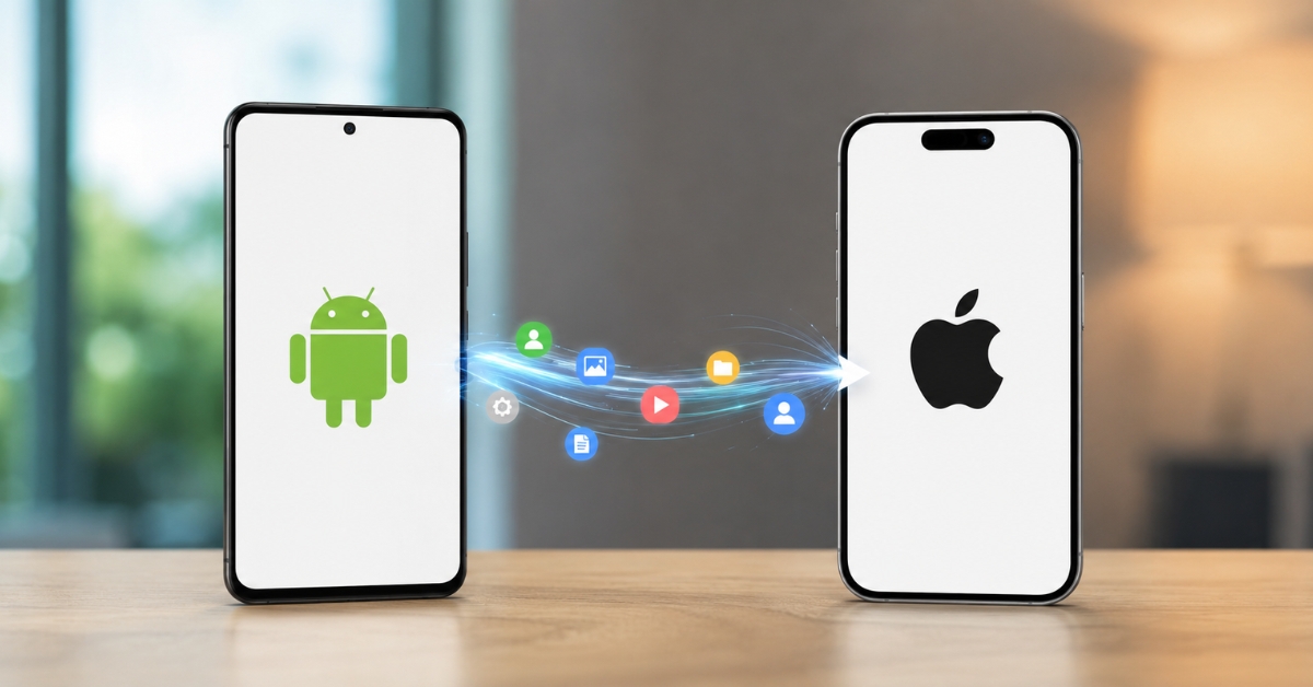 ย้ายข้อมูลจาก Android ไป iPhone แบบปลอดภัย ไม่เสี่ยงหาย