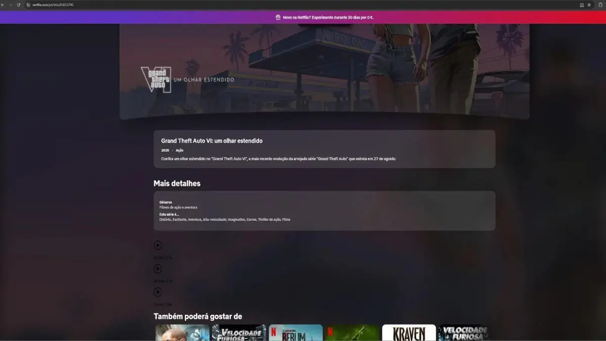 GTA 6 Extended Look บน Netflix อาจกลายเป็นมินิซีรีส์ 3 ตอน