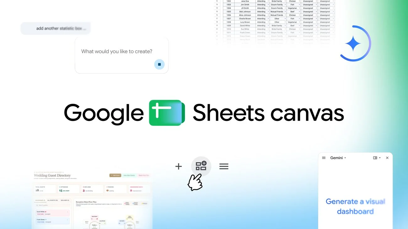 แปลงสเปรดชีตเป็นแดชบอร์ดโต้ตอบได้ด้วย Gemini Canvas