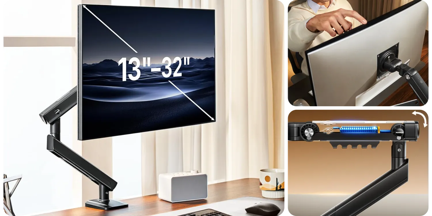 เลือก Monitor Arm สำหรับงานสายครีเอทีฟ: Ergotron LX vs HUANUO FlowLift Pro