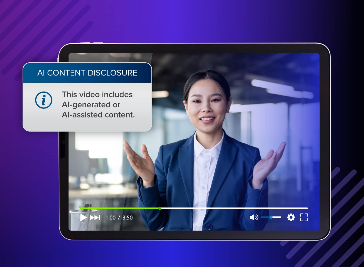 เปิดเกมรุก AI video disclosure EU ในคอร์ปัส L&D ของคุณ