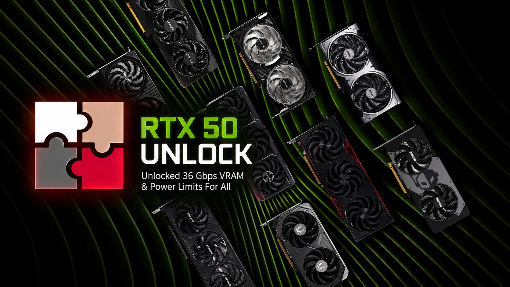 HYDRA ปลดล็อก RTX 50: VRAM ทะลุ 36 Gbps และ Power Limit 125%