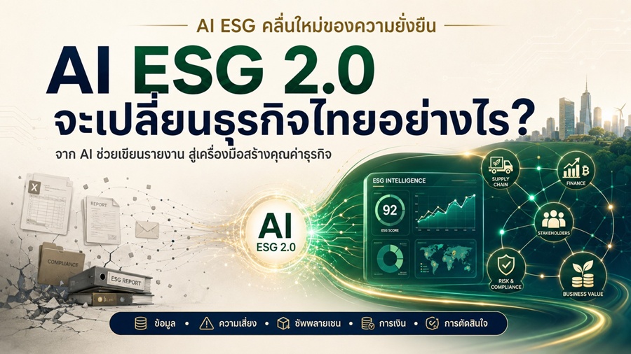 AI ESG: จากเครื่องมือรายงานสู่เครื่องยนต์สร้างคุณค่าธุรกิจ