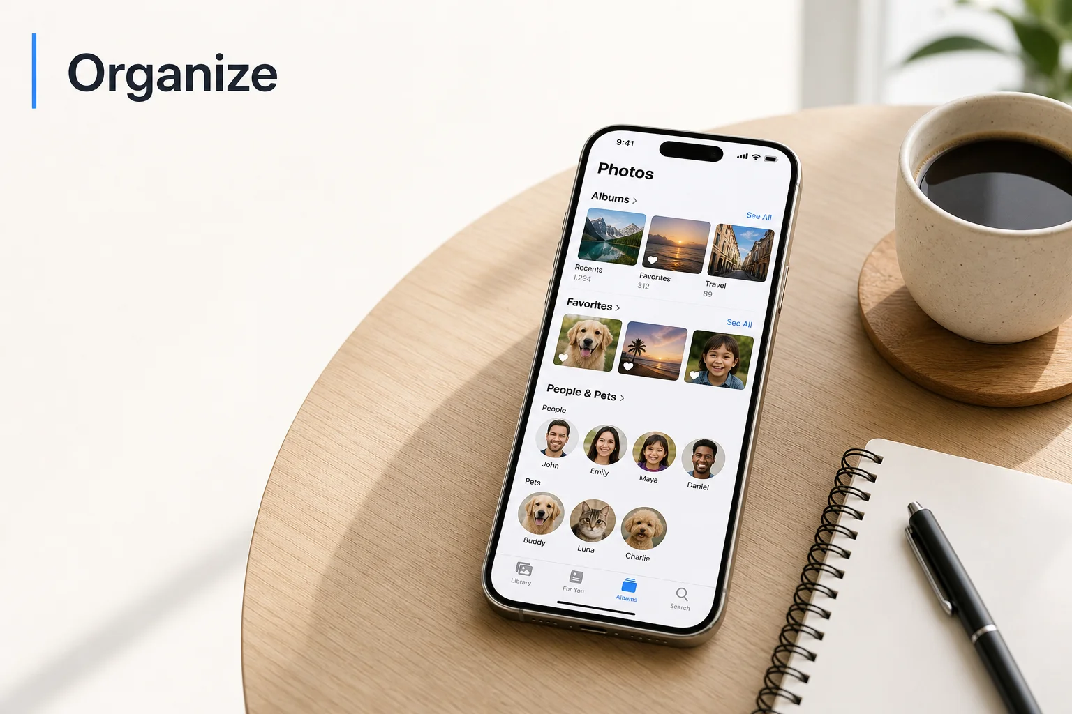จัดระเบียบรูปภาพ iPhone ด้วย Collections, Albums และ People & Pets