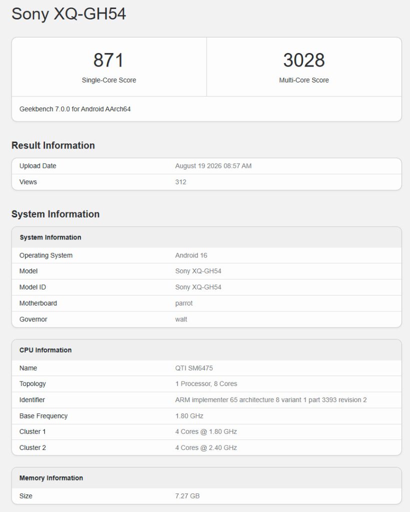 Sony Xperia 10 VIII เปิดตัวทางการ ชิป Snapdragon 6 Gen 3 พร้อม Android 16