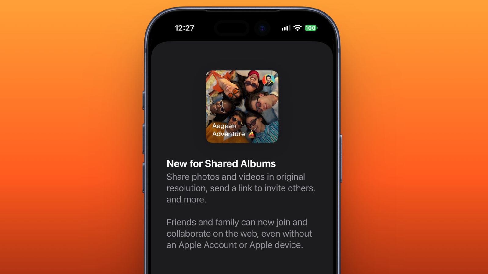 Shared Albums iOS 27: ภาพคมชัดเต็มความละเอียดแลกด้วยพื้นที่ iCloud
