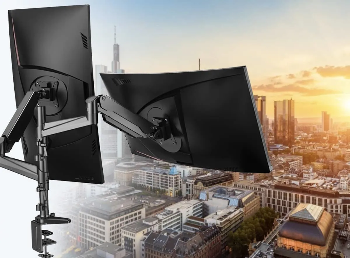 เปรียบเทียบ monitor arm ราคาถูก สำหรับโต๊ะครีเอทีฟ: HUANUO ชนแขนพรีเมียมที่หายไป