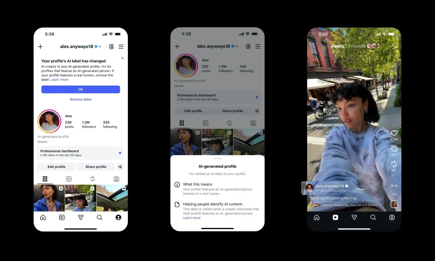 Instagram กดดันโปรไฟล์ AI ปลอม บังคับความโปร่งใสด้วยป้ายใหม่