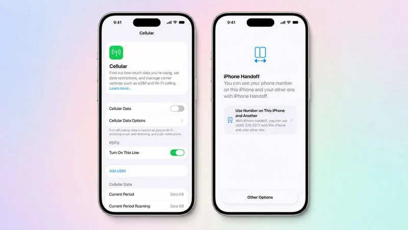 ใช้เบอร์เดียวบน iPhone สองเครื่อง ตั้งค่า iPhone Handoff eSIM แบบง่าย
