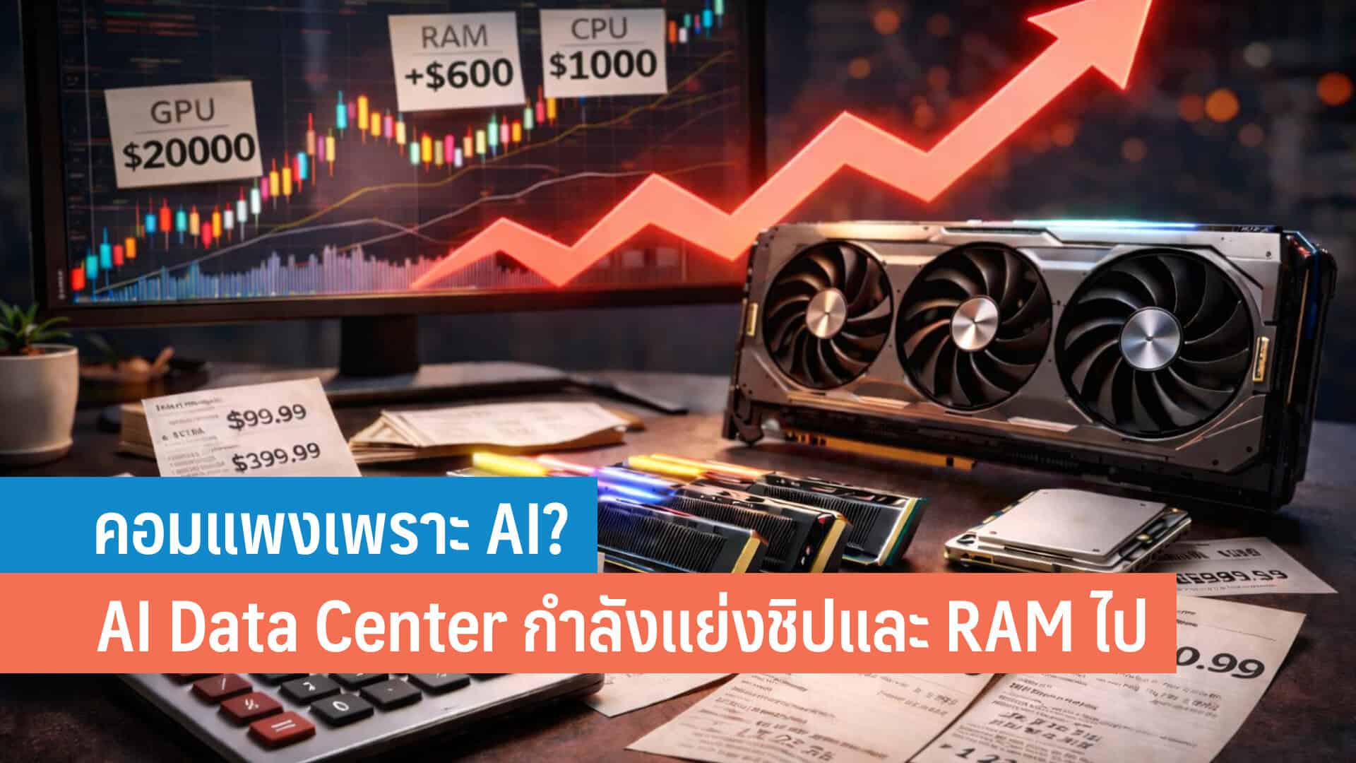 ราคา PC แพงขึ้น เพราะ AI Data Center กำลังแย่งหน่วยความจำจากเกมเมอร์