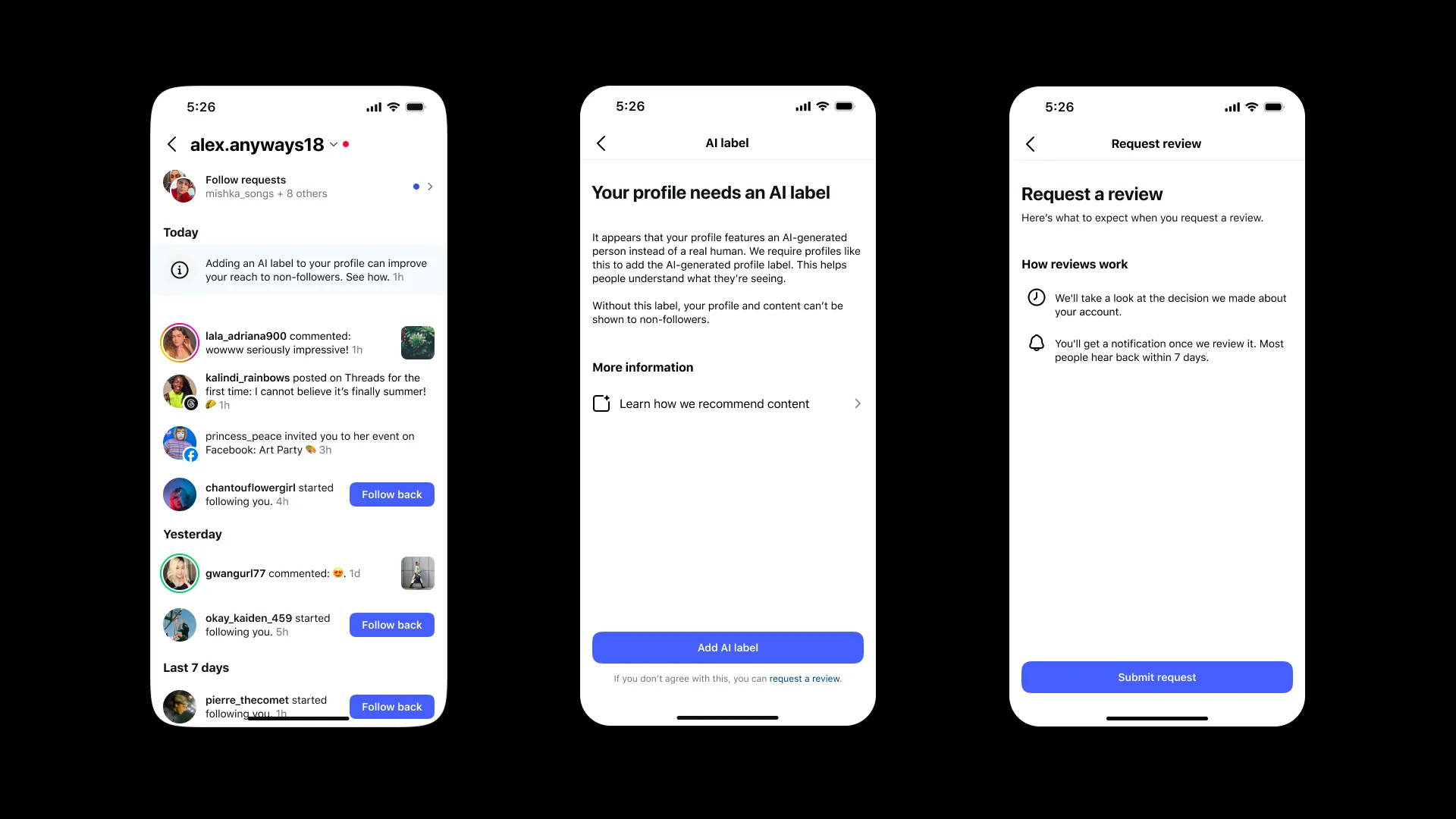 Instagram บังคับป้ายกำกับ AI บนโปรไฟล์ เส้นแบ่งใหม่ของความโปร่งใส