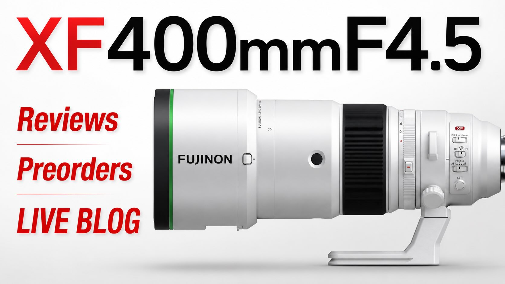 Fujinon XF 400mm f/4.5 เลนส์ซูมยาว X-mount สำหรับสายสัตว์ป่าและกีฬา
