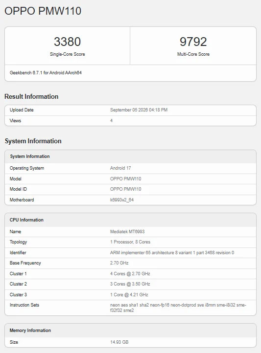 OPPO Find X10 สเปคเรือธงที่กล้าชนทุกคู่แข่งด้วยแบต 8000mAh และชิป Dimensity 9500