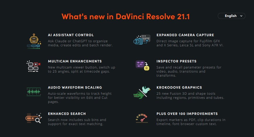 DaVinci Resolve 21.1 ยกเครื่อง AI และเครื่องมือแต่งสีให้เร็วขึ้นแบบก้าวกระโดด