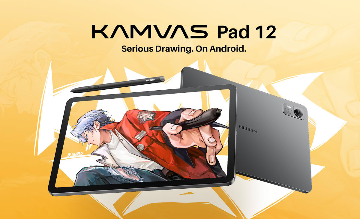 Huion Kamvas Pad 12 แท็บเล็ตวาดรูป Android สำหรับมือโปรสายพกพา