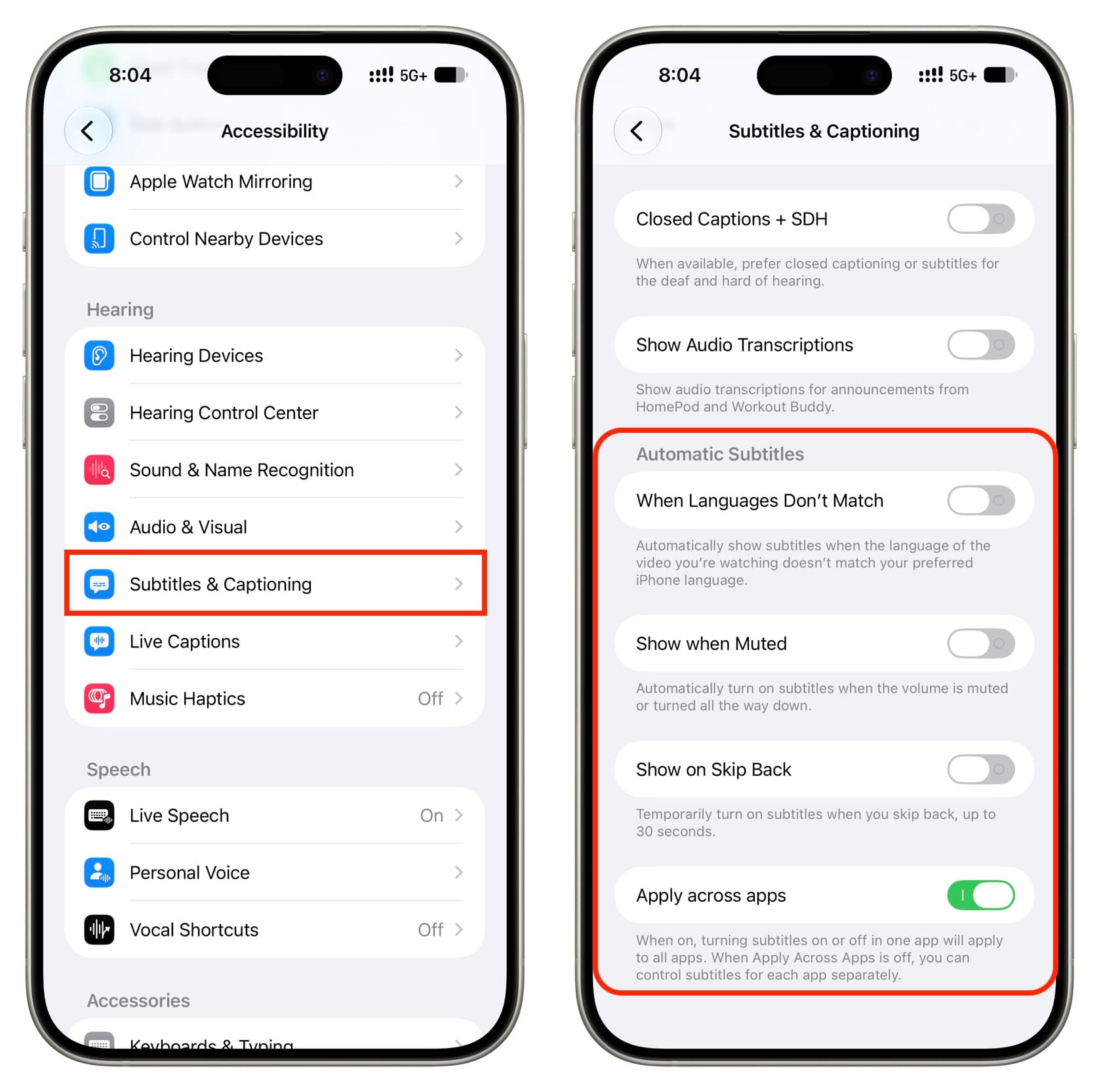 คุมข้อมูลบน iPhone แบบละเอียด ปิด Siri บันทึกเสียง ซับอัตโนมัติ และปุ่มลัด Messages