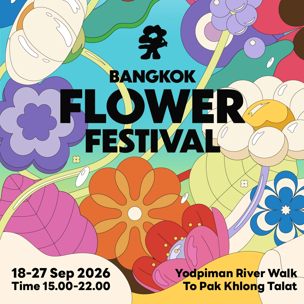 งาน Bangkok Flower Festival เปลี่ยนปากคลองตลาด ยอดพิมานให้ผลิบาน