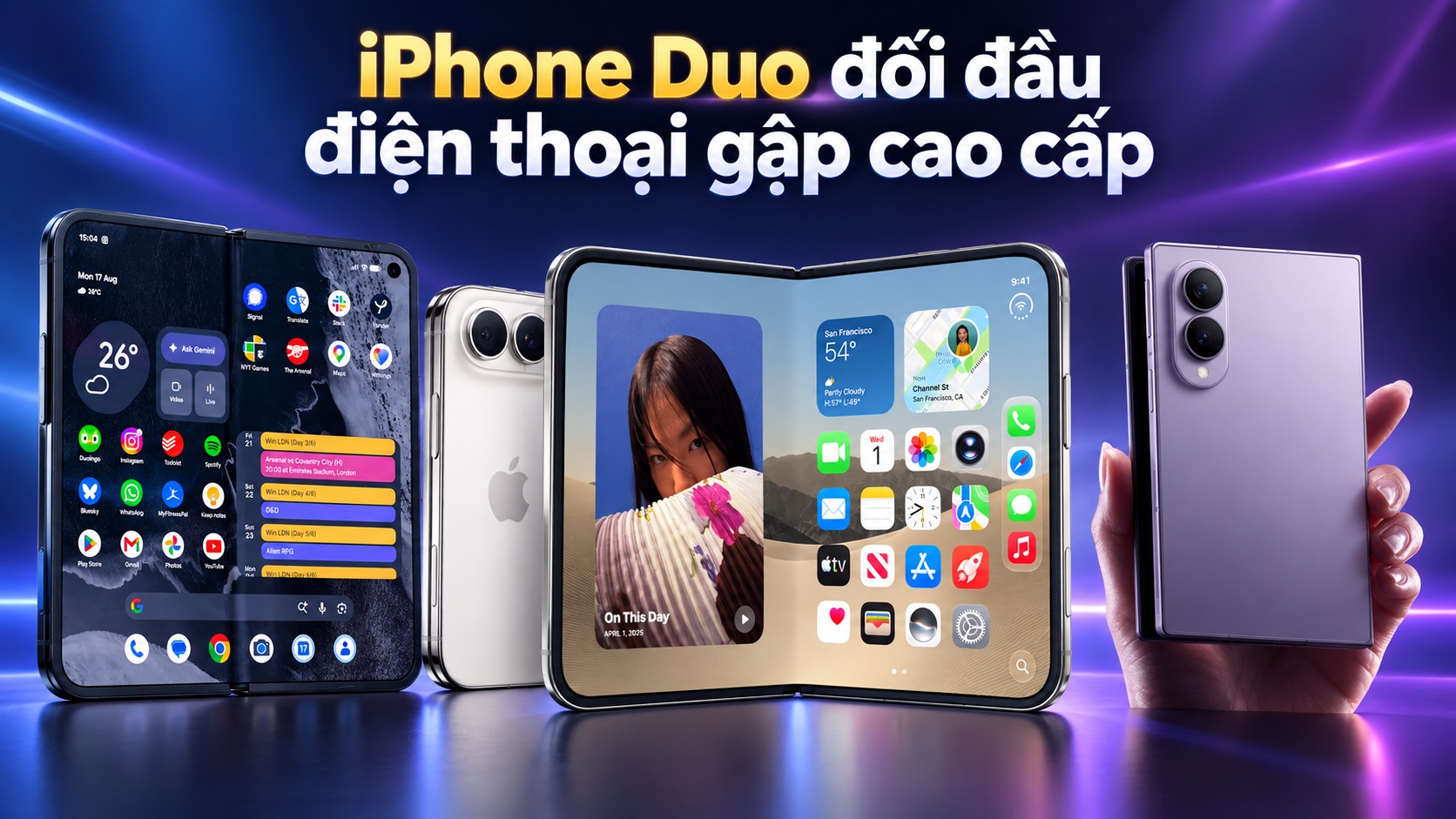 เปรียบเทียบ iPhone Duo กับ Galaxy Z Fold 8 จอพับเรือธงตัวไหนคุ้มกว่า