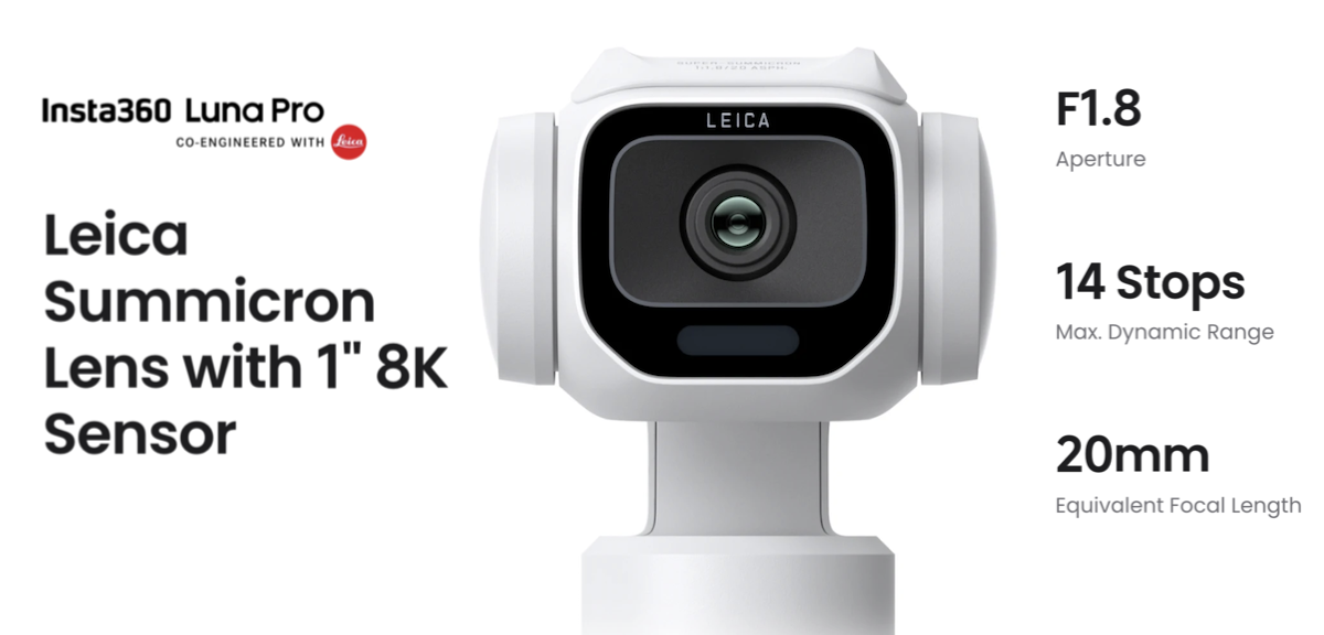 Luna Pro กิมบอลกล้อง Leica เซนเซอร์ 1 นิ้วที่เขย่าโลกคอนเทนต์มือถือ