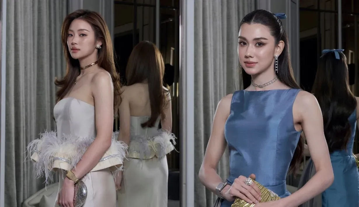 ลุคเซเลบกับจิวเวลรี่ Chanel และ Cartier บนผ้าไทยหรู