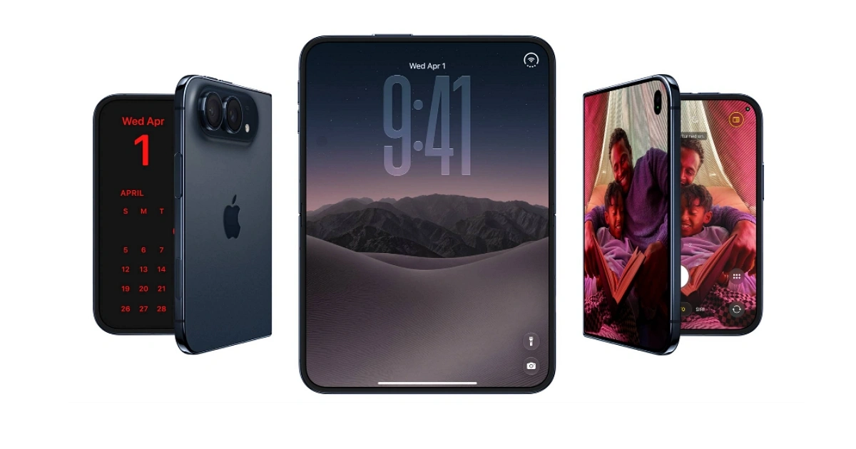 iPhone Duo พับได้ แนวนอนแบบพาสปอร์ต สู่ศูนย์กลางเทคโนโลยีพับหน้าจอของแอปเปิล