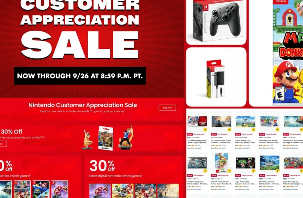 Nintendo ลดราคาใหญ่สุดรอบหลายปี เจาะทุกดีลเกม เครื่อง และอุปกรณ์