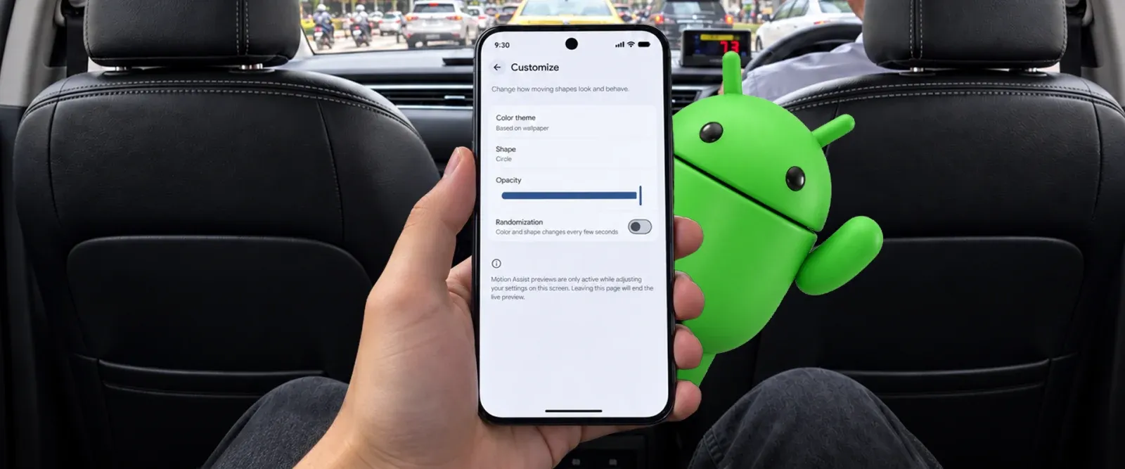 ตั้งค่า Motion Assist บน Pixel และ Galaxy ลดอาการเมารถ