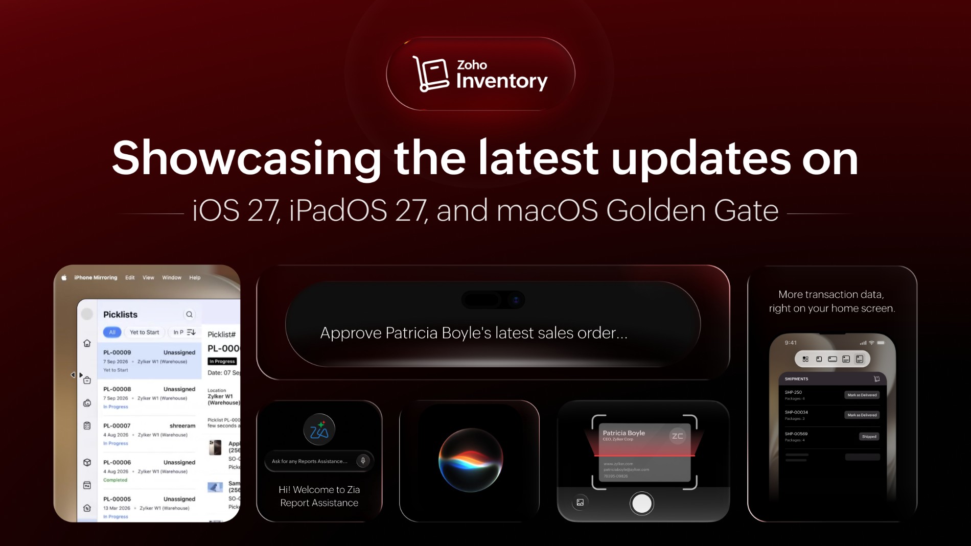 Zoho Apps + Apple Intelligence พลิกโฉมเวิร์กโฟลว์ธุรกิจบน iOS 27