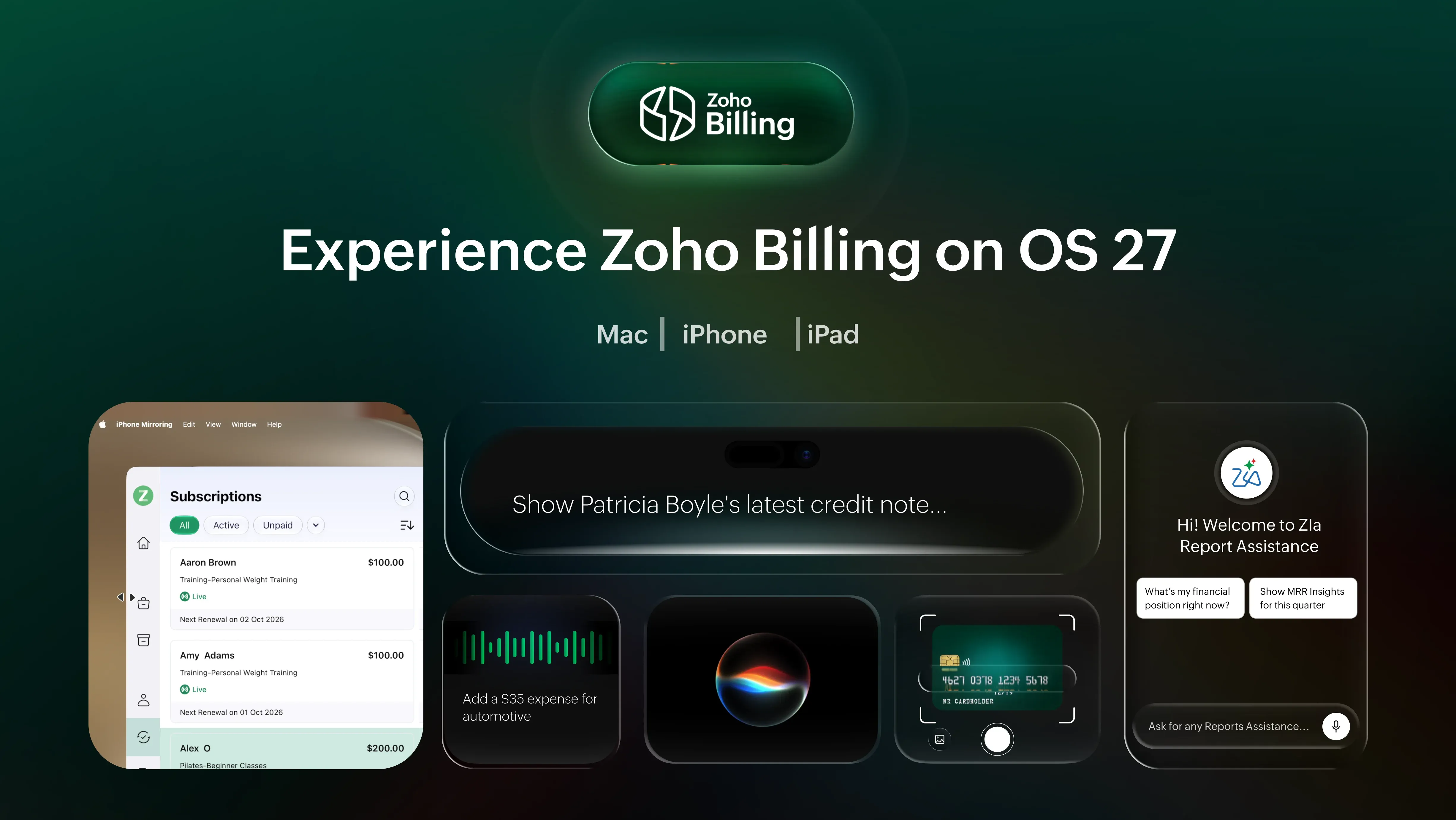 Zoho Apps + Apple Intelligence พลิกโฉมเวิร์กโฟลว์ธุรกิจบน iOS 27